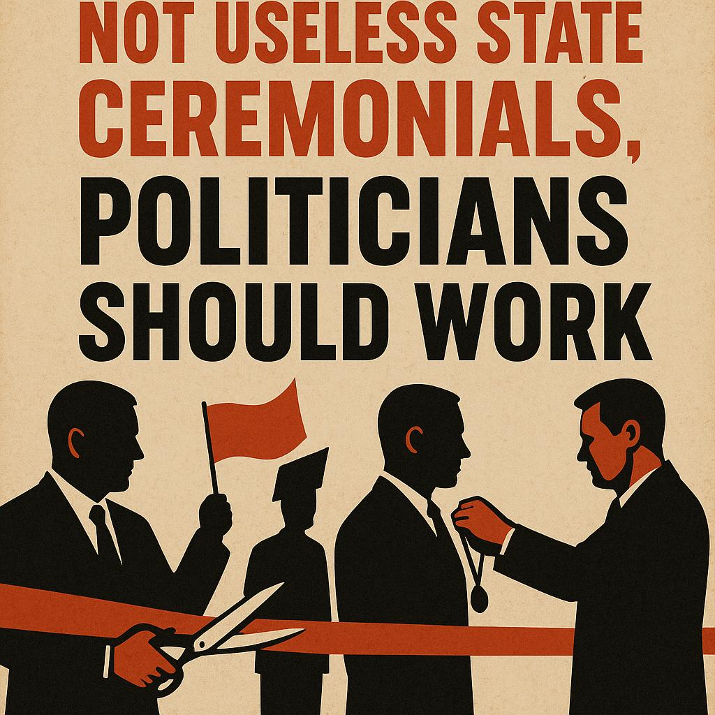 Not useless state ceremonials, politicians should work