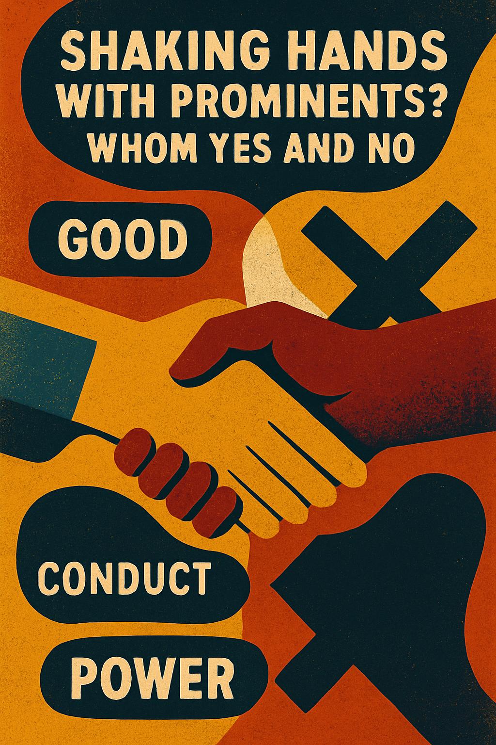 Shaking hands with prominents? Whom yes and no?