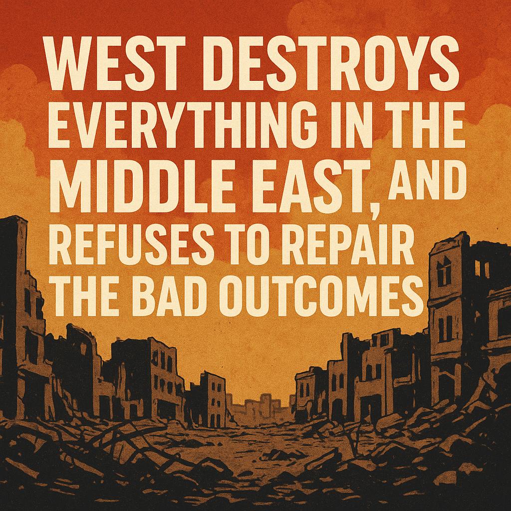 West has been destroying Middle East and never helped