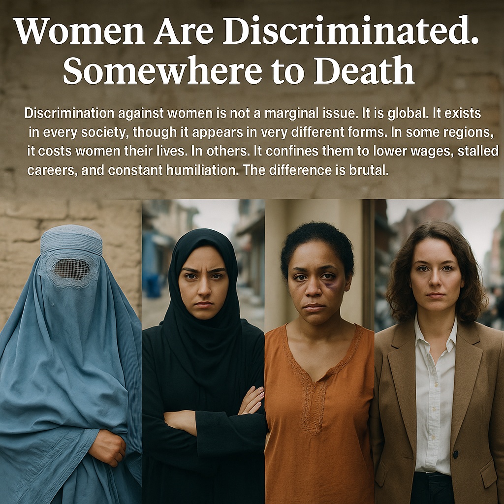 Women are discriminated. Somewhere to death