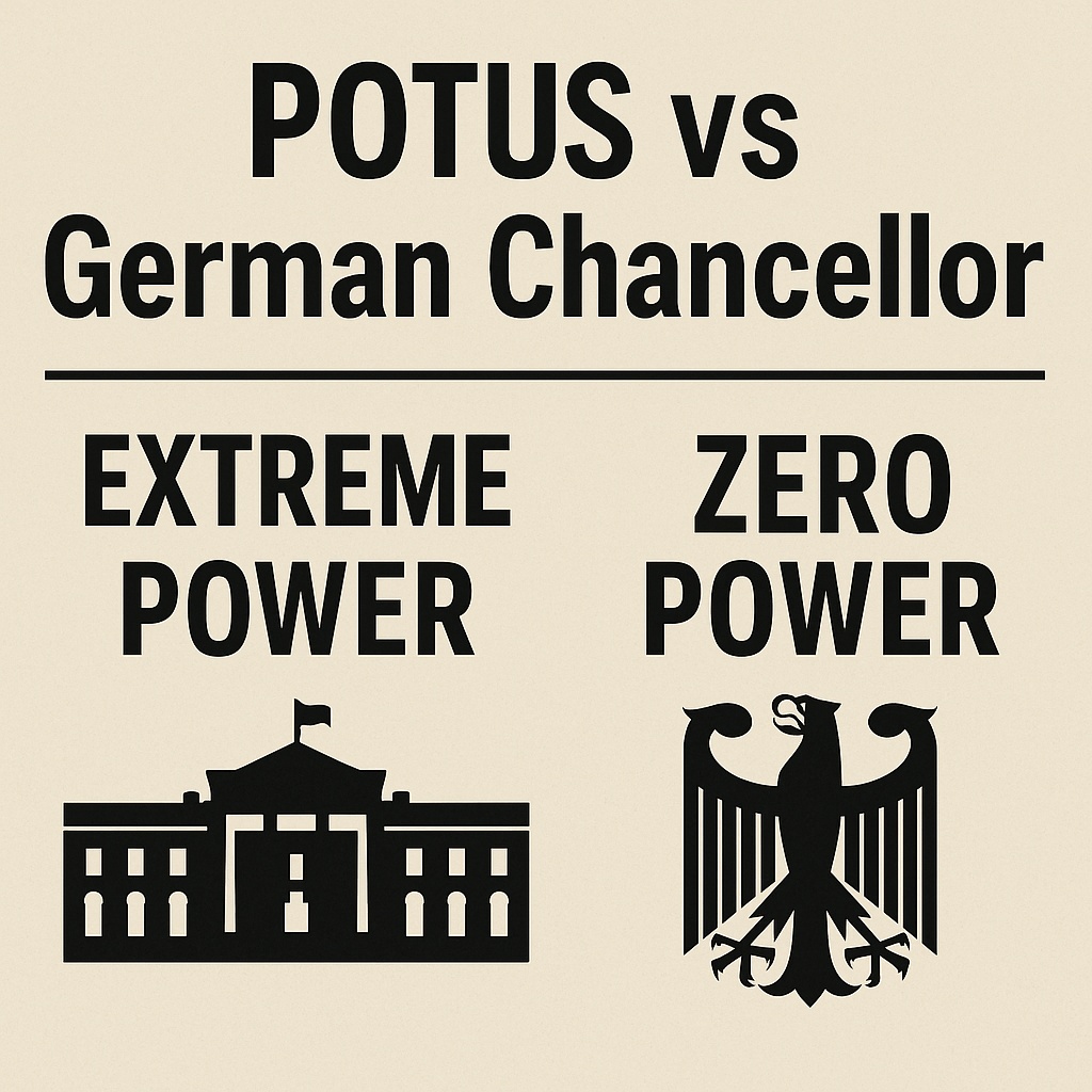 POTUS vs German chancellor: Extreme vs zero power