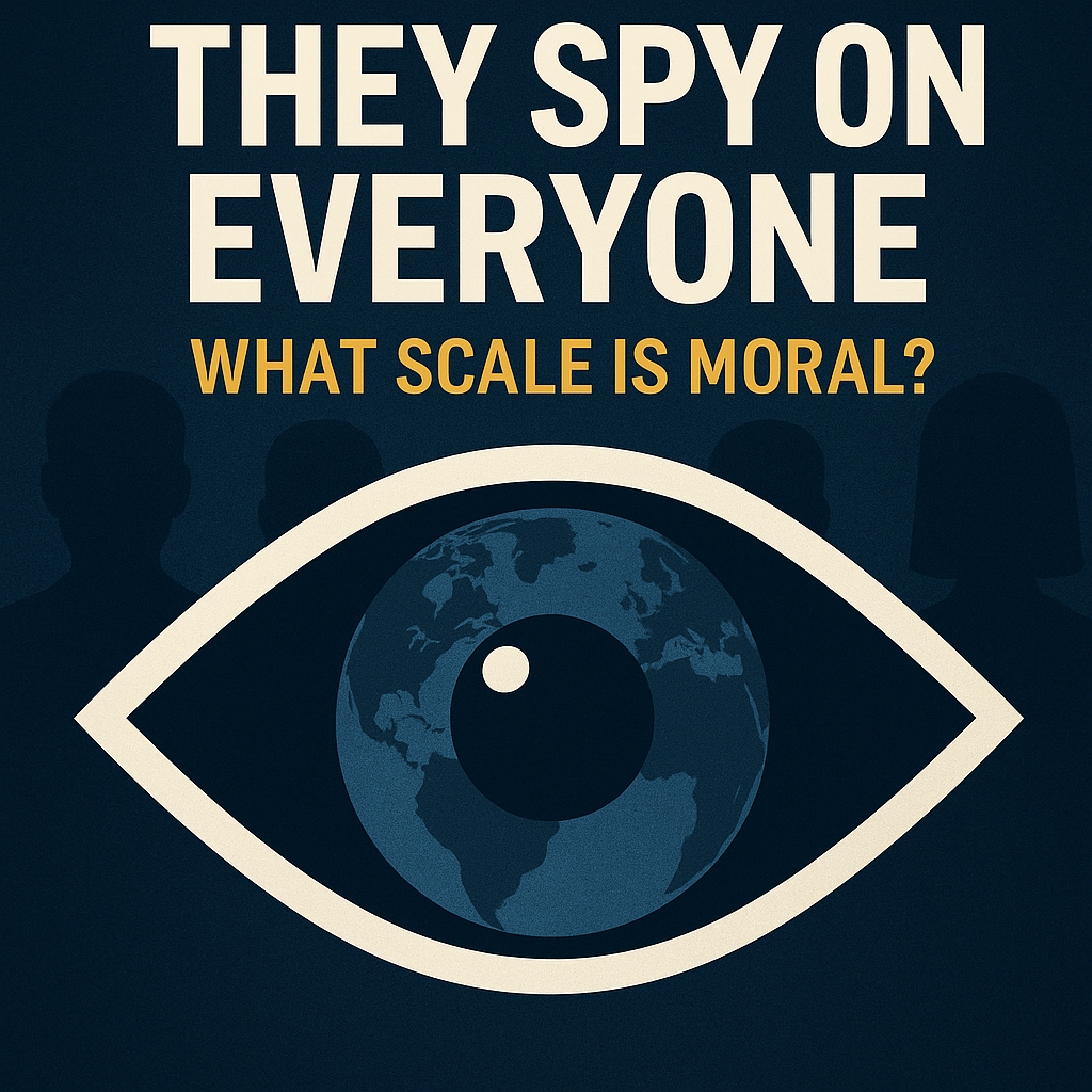 They spy on everyone. What scale is moral?