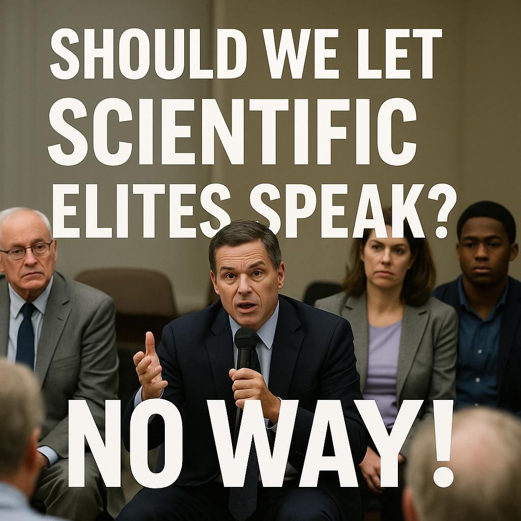 Should we let scientific elites speak? No way!