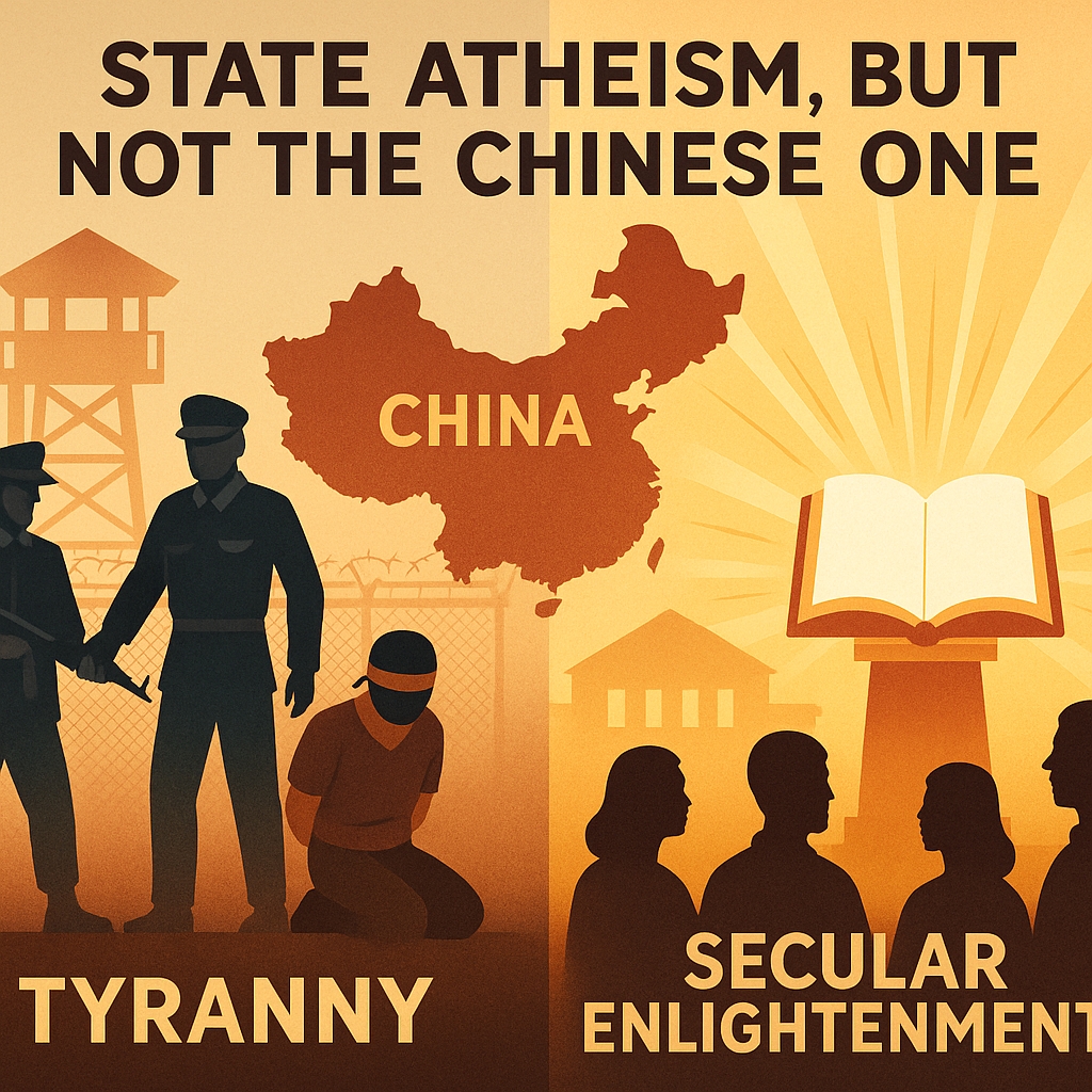 We want state atheism, but not the Chinese one