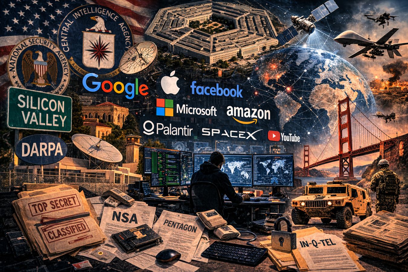 Silicon Valley, the military-industrial complex, and secret agencies
