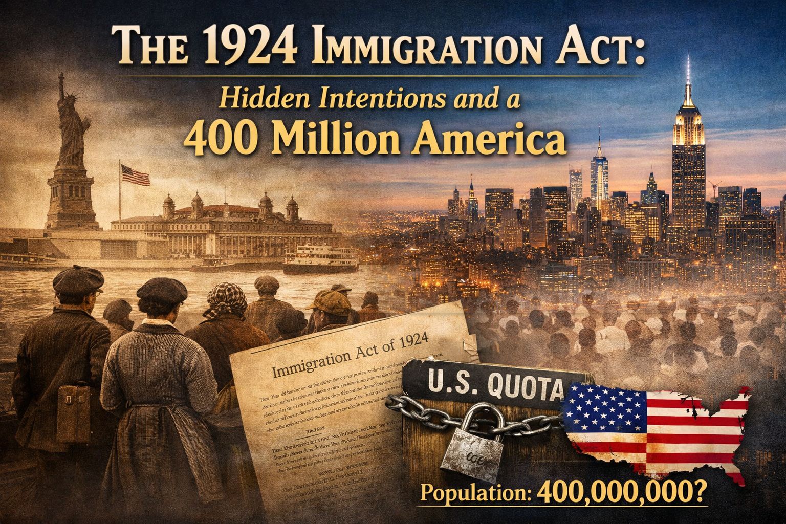 The 1924 immigration act: Hidden intentions, a 400 million America