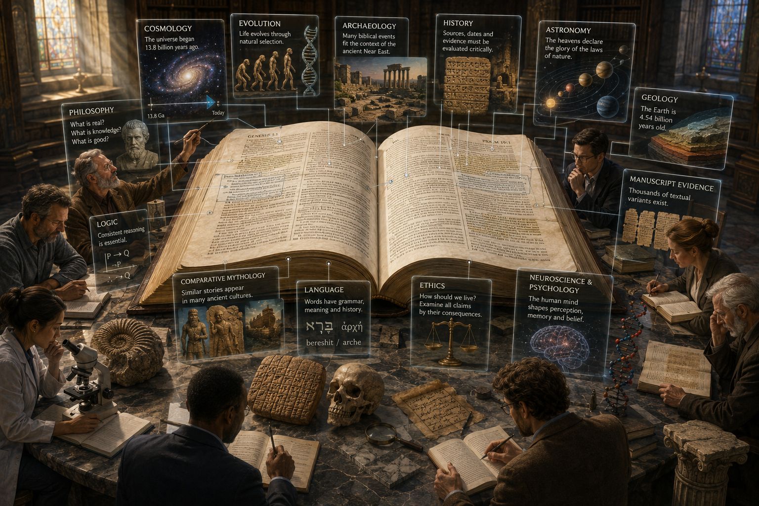 Who will publish a Bible explained by science and philosophy?