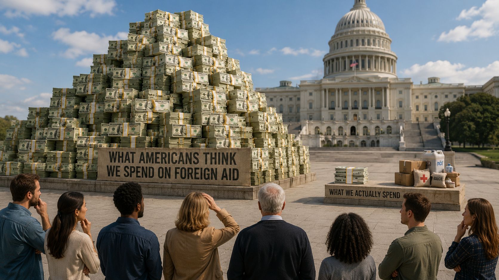 Americans think the US spends 25% on foreign aid. It spends 1%
