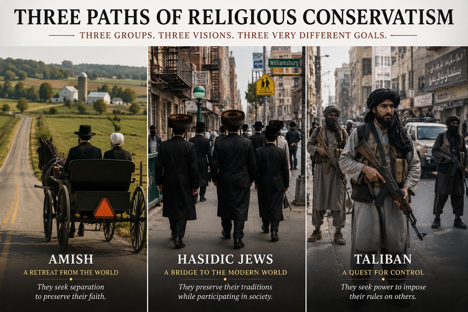 The Amish, the Hasidic, and the Taliban: Who is more extreme?