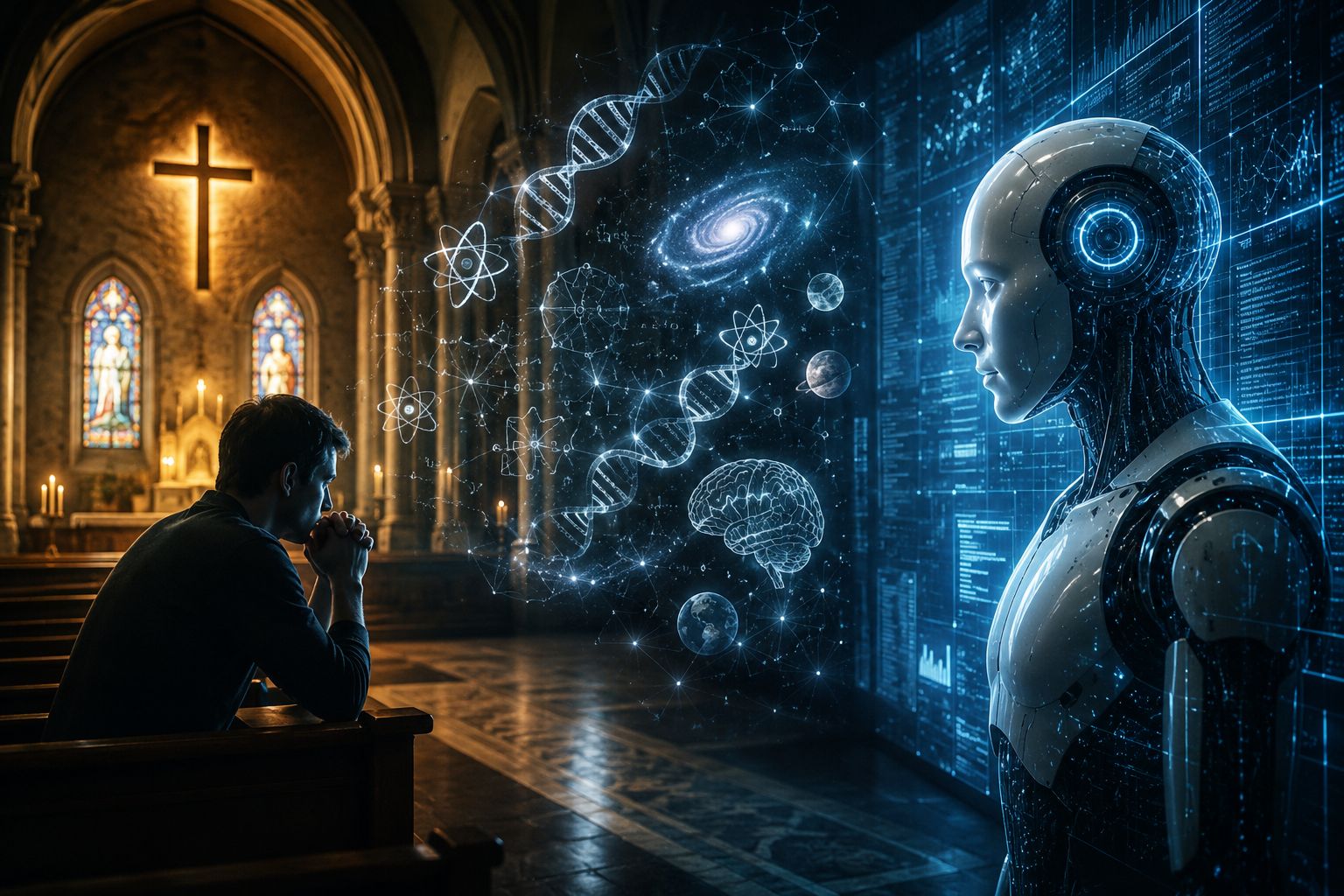 Can AI make people atheists?